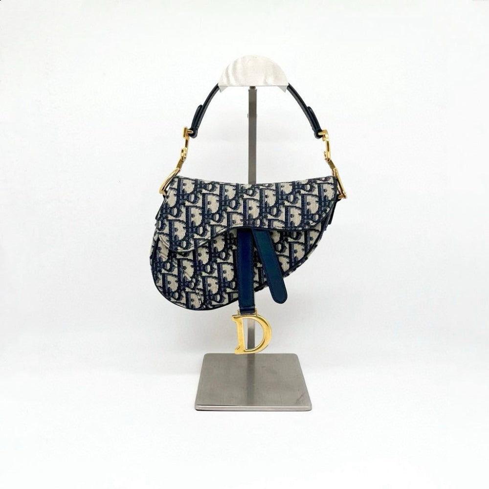 Saddle Bag Blue Oblique Jacquard