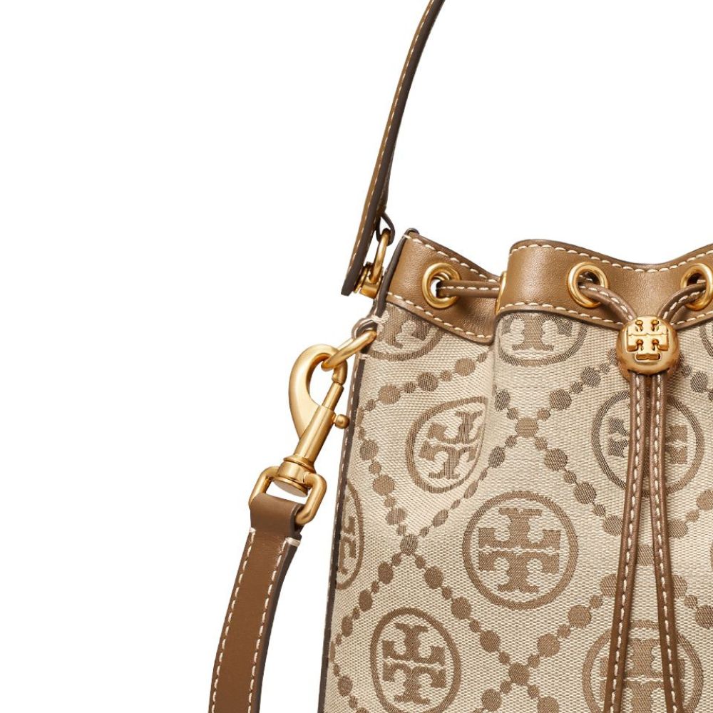 T Monogram Jacquard Bucket Bag