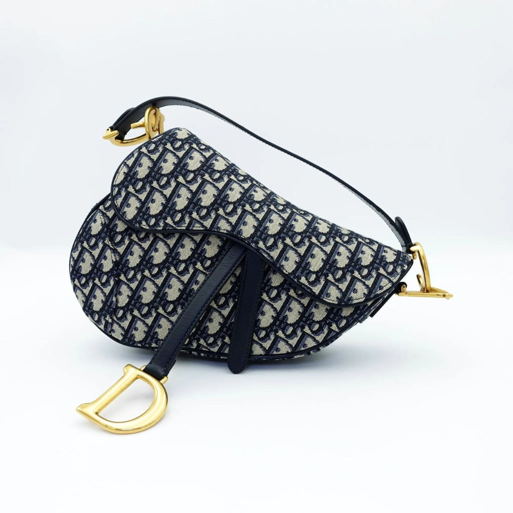 Saddle Bag Blue Oblique Jacquard